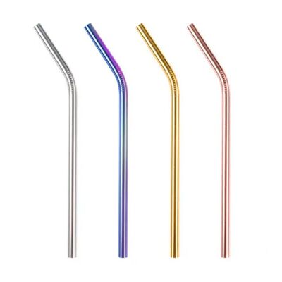 &Keep Single Bent Stainless Steel Straw - Multiple Colours