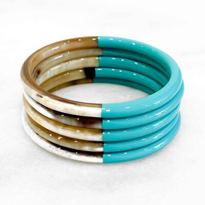 Bracelet coloré en corne véritable - Couleur 3115C