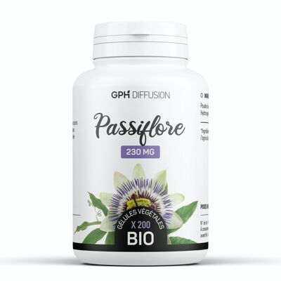 Organic Passionflower - 230 mg - 200 vegetarian capsules