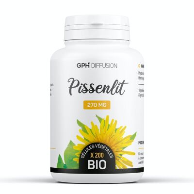 Pissenlit Biologique - 270 mg - 200 gélules végétales