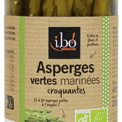 Crunchy marinated green asparagus (drained net weight 200 g)