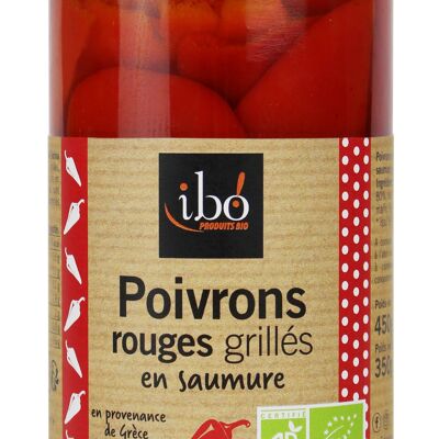 Poivrons rouges grillés en saumure (poids net égoutté 350g)