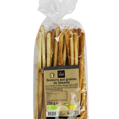 Breadsticks with sesame and extra virgin olive oil