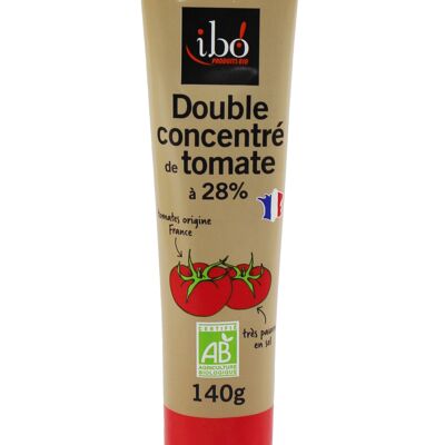 Double tomato concentrate at 28% in a tube
