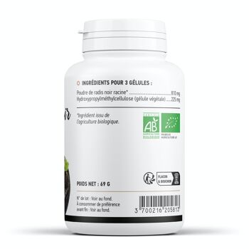 Radis noir Biologique - 270 mg - 200 gélules végétales 3