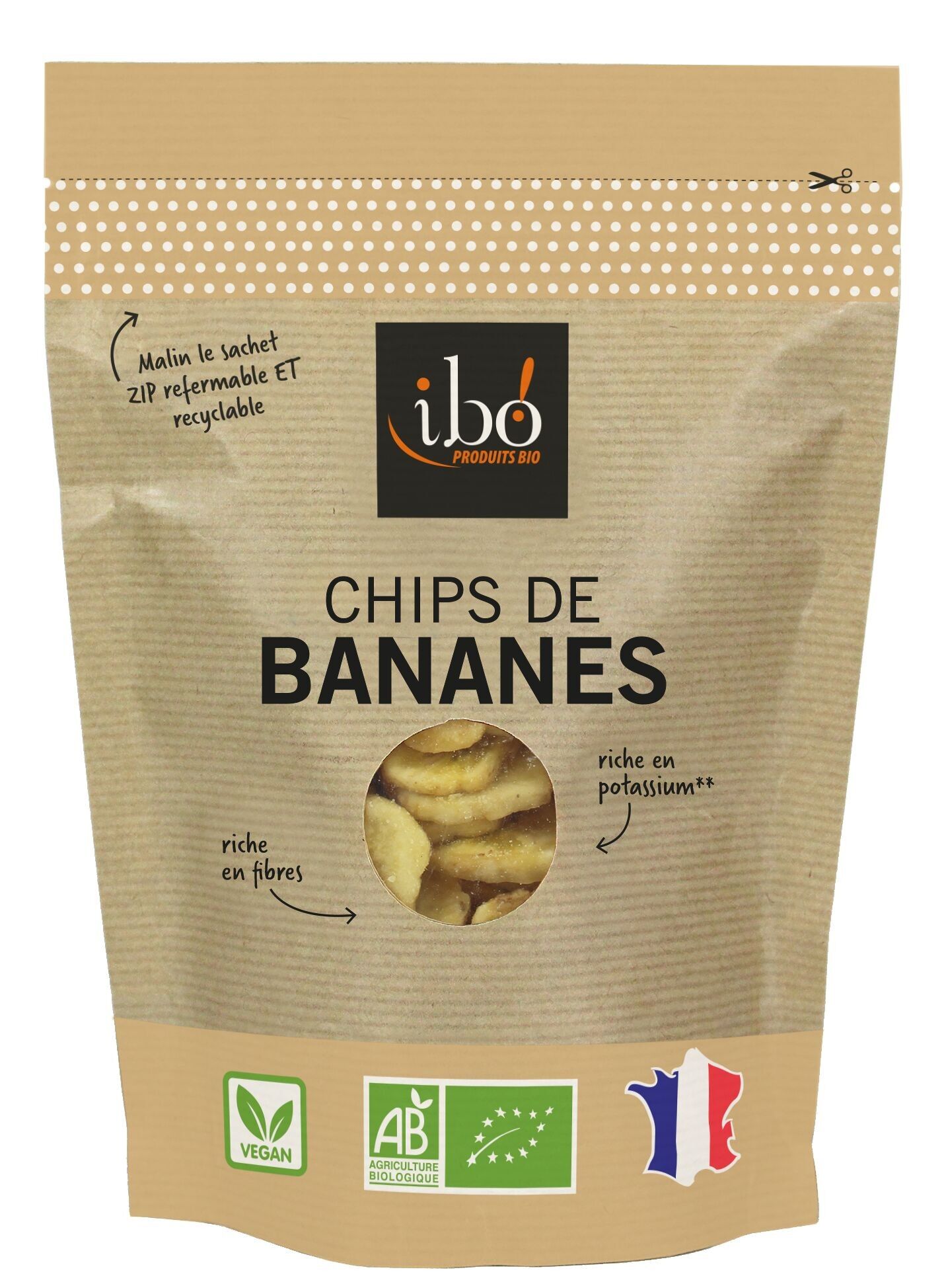 Chips di banane intere
