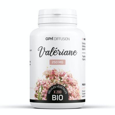 Valeriana biologica - 250 mg - 200 capsule vegetali