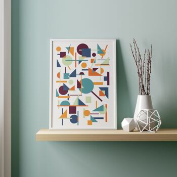 Affiche décorative Géométrique et colorée A3/A4 - Citrus 2