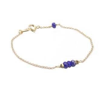 Bracelet en pierre naturelle de lapis lazuli bleu - Essentiel (Best Seller) 2