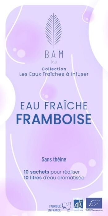 EAU FRAÎCHE FRAMBOISE, Sachet Infusette. Donner du goût à votre eau et déguster une eau fruitée, fraîche et désaltérante. Vive l'été ! ! 3