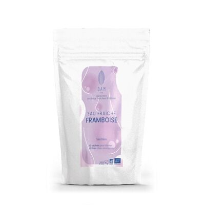 EAU FRAÎCHE FRAMBOISE, Sachet Infusette. Donner du goût à votre eau et déguster une eau fruitée, fraîche et désaltérante. Vive l'été ! !