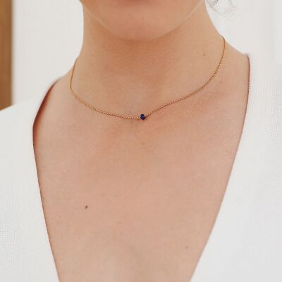 Collar de piedra lapislázuli azul natural - Esencial (Best Seller)
