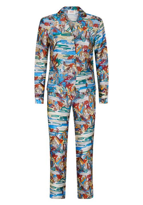 Swamp Print 100% Silk Pyjama Set