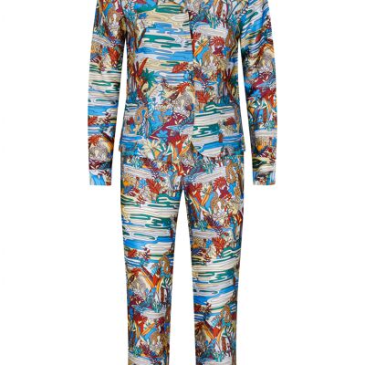 Swamp Print 100% Silk Pyjama Set