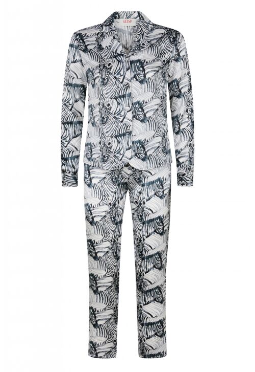 Zebra Print 100% Silk Pyjama Set