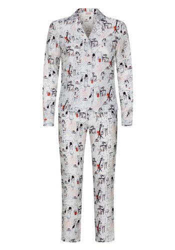 Ensemble Pyjama 100% Soie Imprimé Femme 1