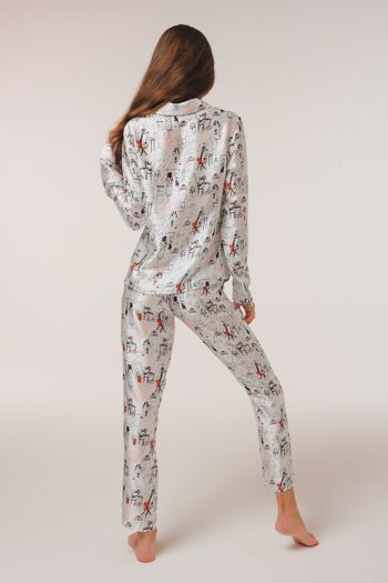Ensemble Pyjama 100% Soie Imprimé Femme 4