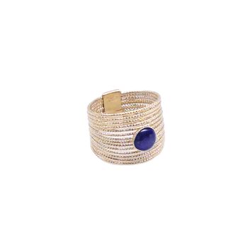 Bague en pierre naturelle de lapis lazuli bleu - Ariane (Best Seller) 2