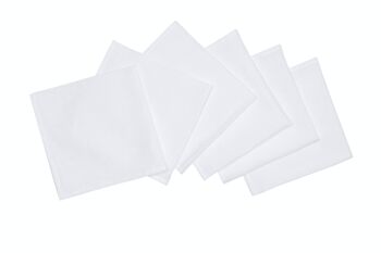 6 serviettes, 100 % lin, délavées, blanc 1