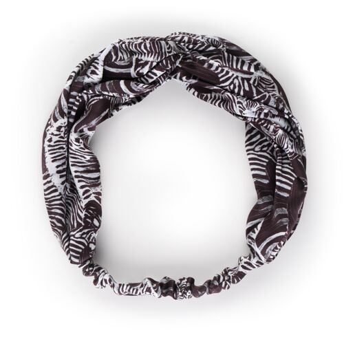 Zebra 100% Silk Hairband