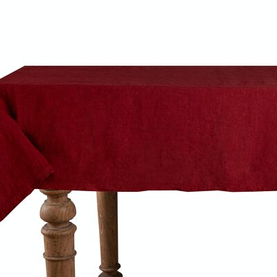 Nappe, 100% Lin, Stonewashed, Rouge Cerise