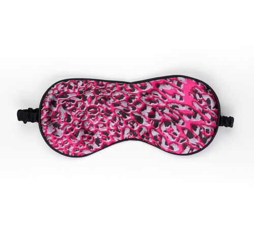 Pink Leopard Silk Eye Mask