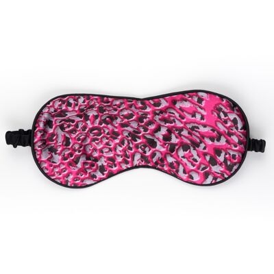 Pink Leopard Silk Eye Mask