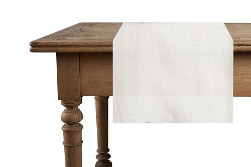 Runner, 100% Linen, Stonewashed, Pearl
