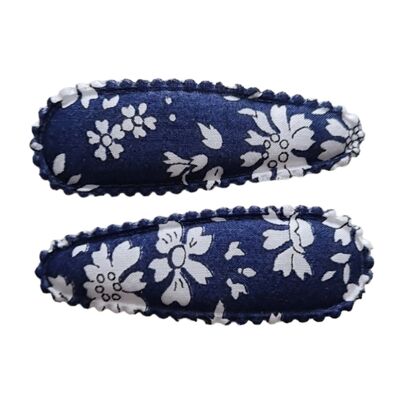 Clips festoneados de almendra - Liberty Capel Navy