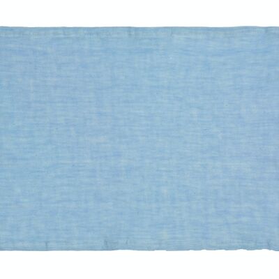 Placemats 100% Linen, Stonewashed, Blue Horizon