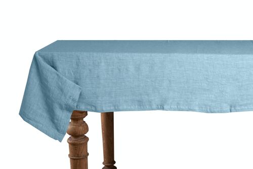 Tablecloth, 100% Linen, Stonewashed, Blue Horizon