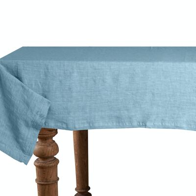 Tablecloth, 100% Linen, Stonewashed, Blue Horizon