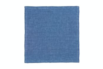 6 serviettes, 100 % lin, délavées, Bluette 3