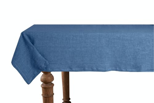 Tablecloth, 100% Linen, Stonewashed, Bluette