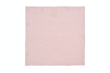 6 serviettes, 100 % lin, délavées, rose pâle 3