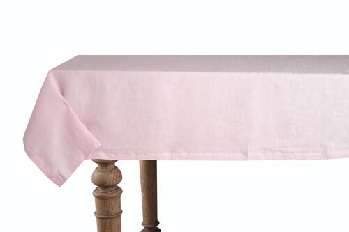 Tablecloth, 100% Linen, Stonewashed, Light Pink