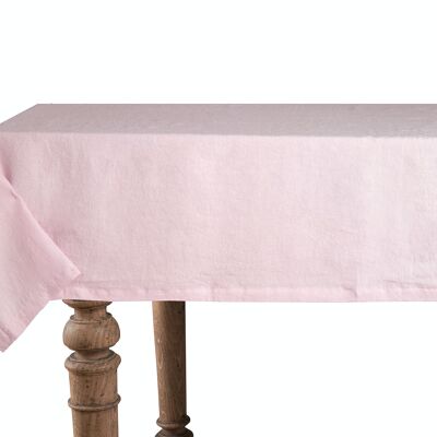 Tablecloth, 100% Linen, Stonewashed, Light Pink