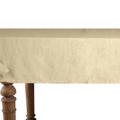 Tablecloth, 100% Linen, Stonewashed, Sand
