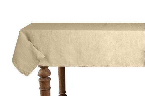 Tablecloth, 100% Linen, Stonewashed, Sand