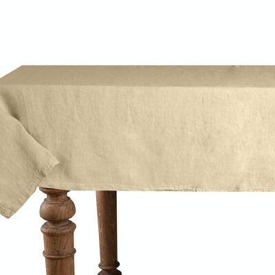 Tablecloth, 100% Linen, Stonewashed, Sand