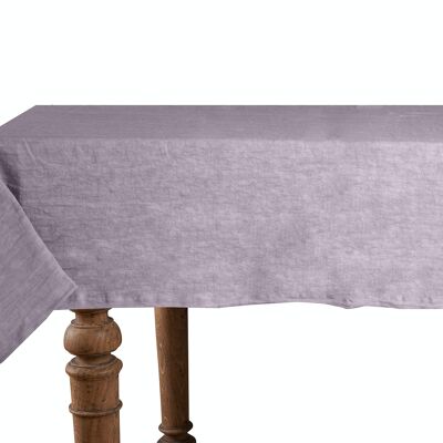 Tischdecke, 100 % Leinen, Stonewashed, Violett