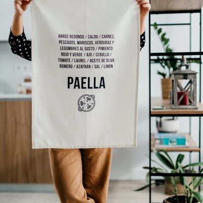 Tea towel Paella Recipe