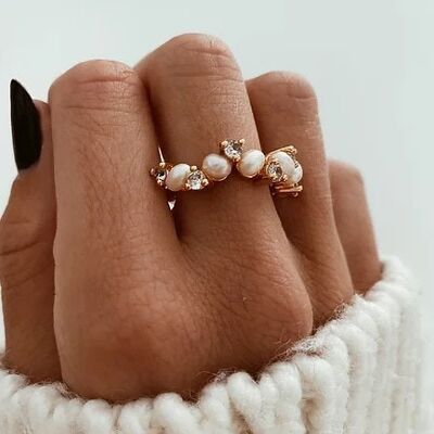Freshwater Pearl Ring (18k Gold Plated)