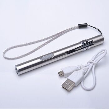 Lampe de poche LED mini clair de lune interface de charge USB lampe de poche portable longue portée 1