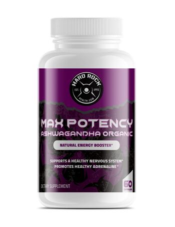 Max Potency Organic Ashwagandha - Booster d'énergie naturel 1