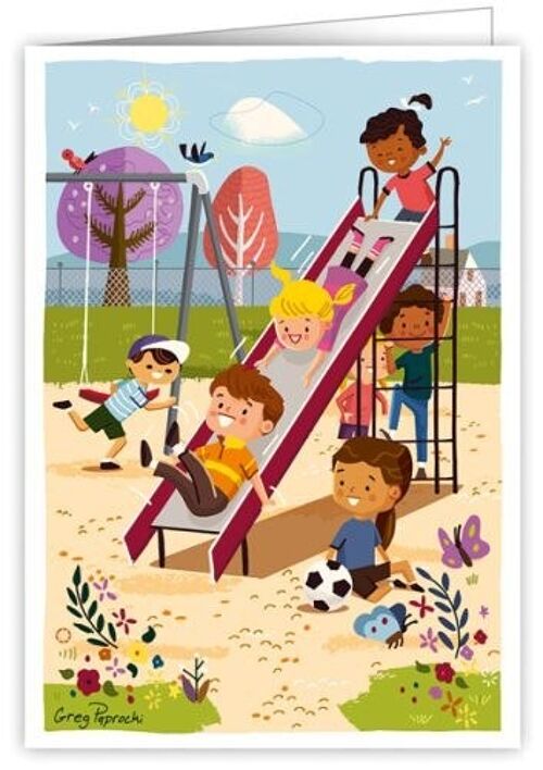 Kids playing on the playground (SKU: 0669)