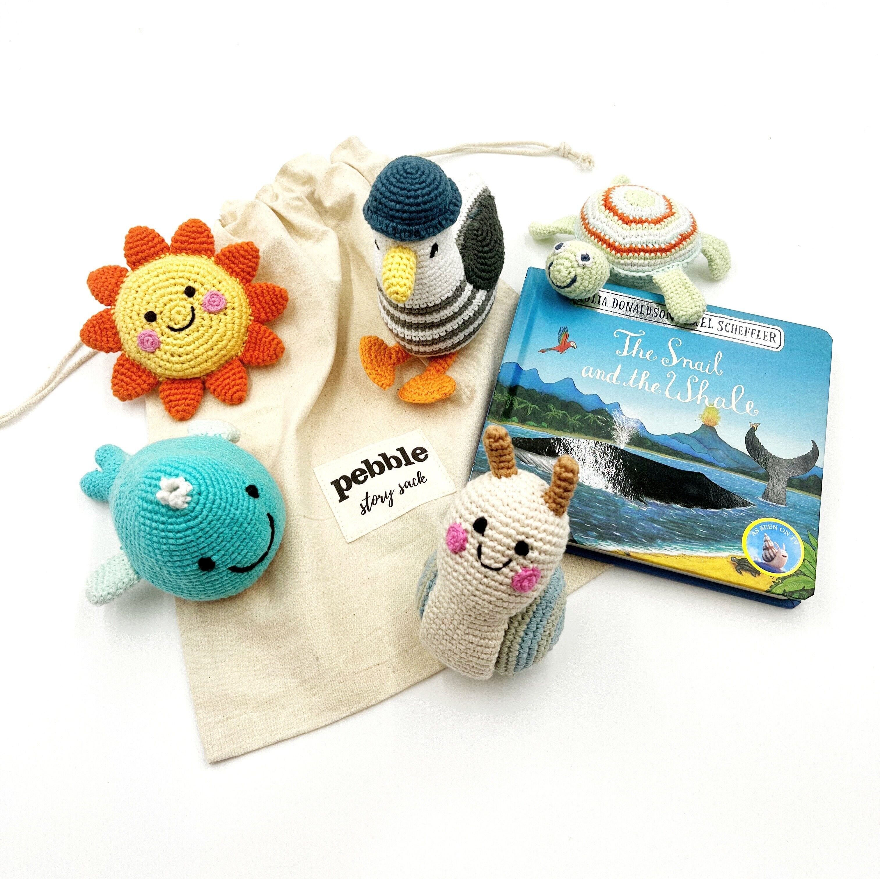 Giocattolo didattico per bambini Lumaca e sacco con la storia della balena