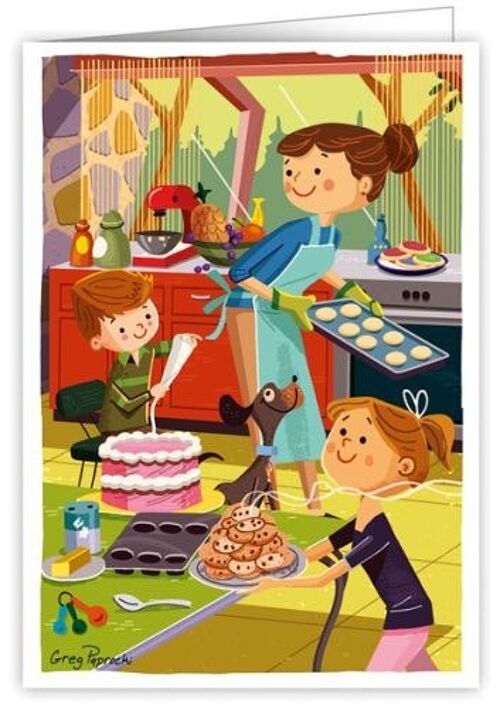 Mother baking with kids (SKU: 0666)