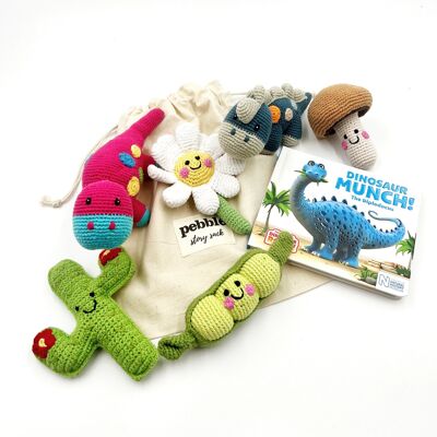Sacco con storie di Baby Learning Dinosaur Munch
