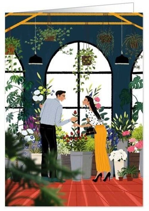Man and woman in flower shop (SKU: 1961)